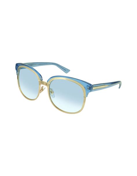 gucci blue light sunglasses|Gucci sunglasses blue gold.